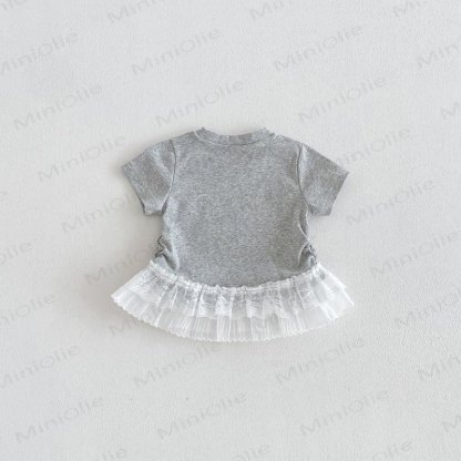 Baby Girl Lace Spliced T-Shirt - image 4