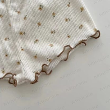 Baby Girls Cotton Floral Print Tank Top and Shorts Pyjama Set - image 5