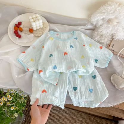 Toddler Kid Girls Pink Floral Print Top and Pants Set - Blue - 10-11T - image 4