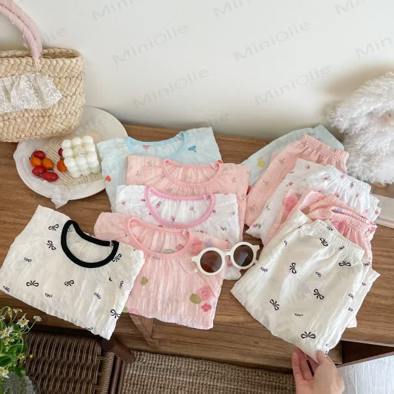 Toddler Kid Girls Pink Floral Print Top and Pants Set - image 7