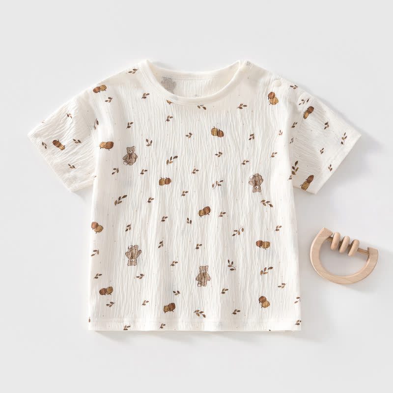 Baby Dot/Bear T-shirt - White Bear - 3-4T - image 3