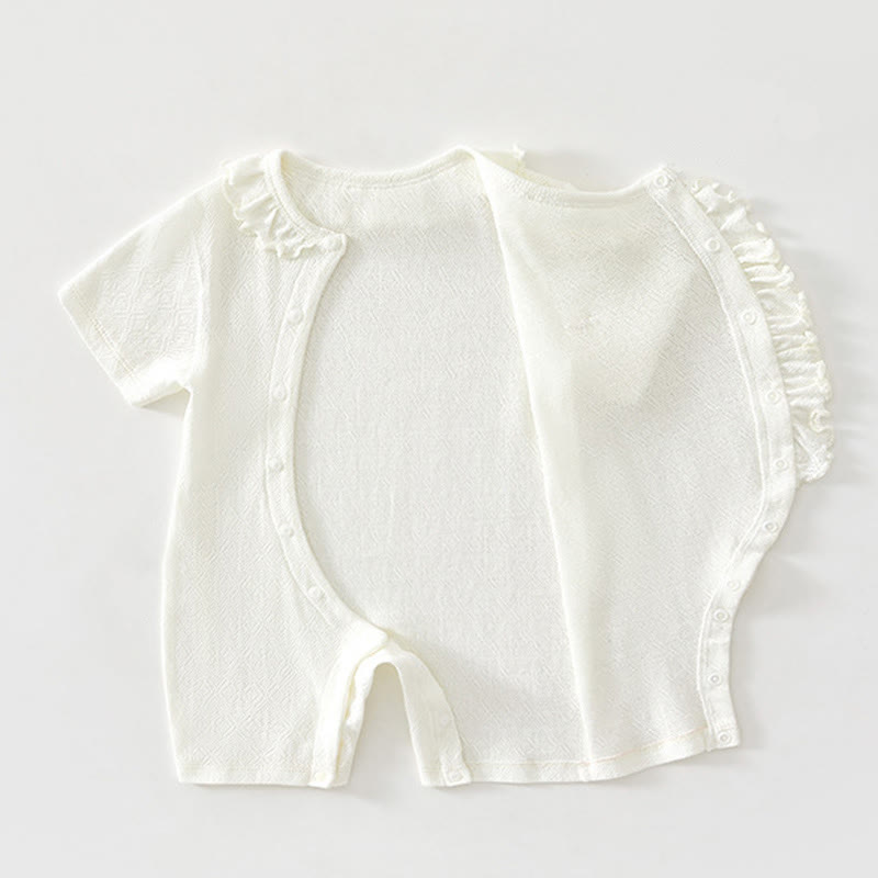 Baby Bowknot Ruffle Trim Romper - image 3