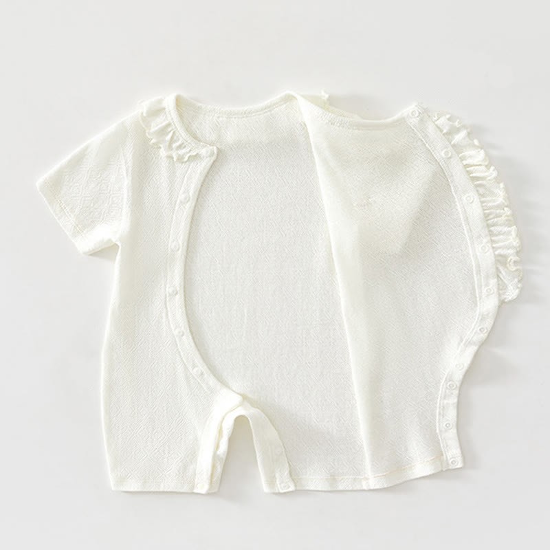 Baby Bowknot Ruffle Trim Romper - image 3