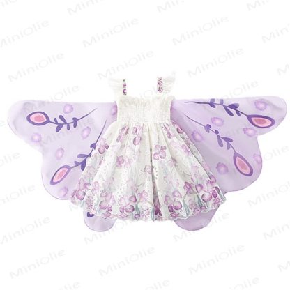 Toddler Girls Floral Print Tulle Sleeveless Dress - image 4