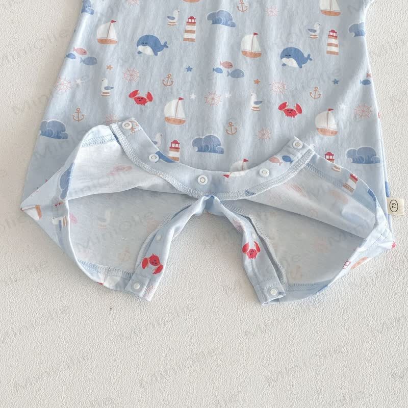 Baby Animal/Geometry/Playground Print Sleeveless Romper - image 9