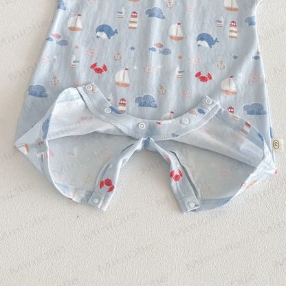 Baby Animal/Geometry/Playground Print Sleeveless Romper - image 9