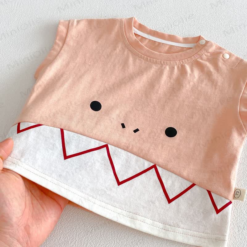 Baby Cartoon Face Sleeveless T-shirt - image 6