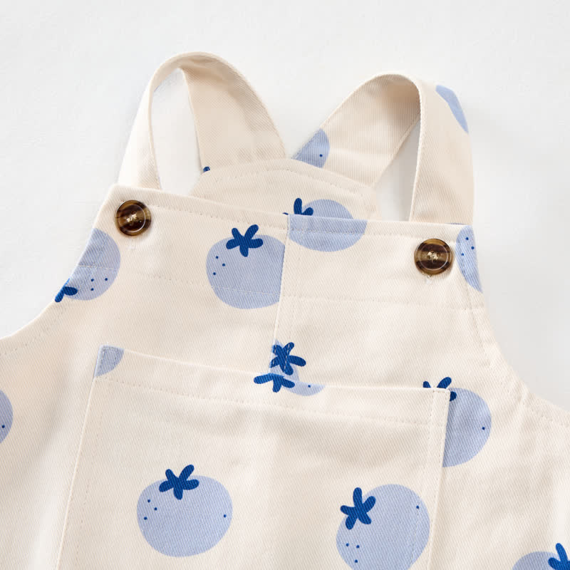 Baby Toddler Blueberry All-over Print Front Pocket Overalls  - image 4