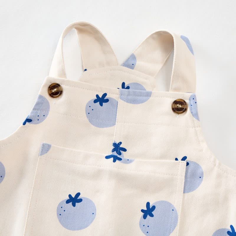 Baby Toddler Blueberry All-over Print Front Pocket Overalls  - image 4