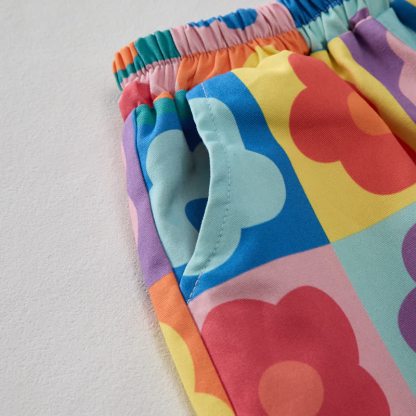 Baby Colorful Plaid Flower Pants - image 4