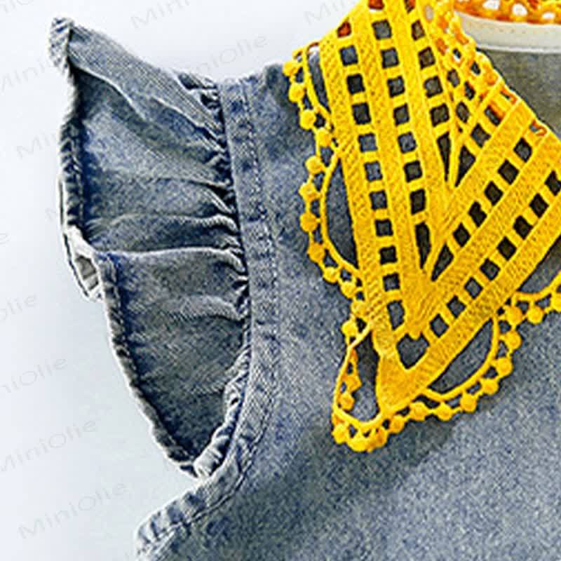 Toddler Girls Dotted Bow Floral Sleeveless Dress - image 5