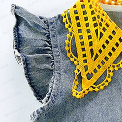 Toddler Girls Dotted Bow Floral Sleeveless Dress - image 5