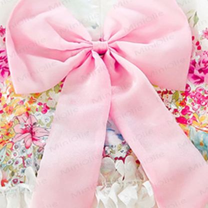 Toddler Girls Pearl Trim Floral Bow Sleeveless Dress - image 4