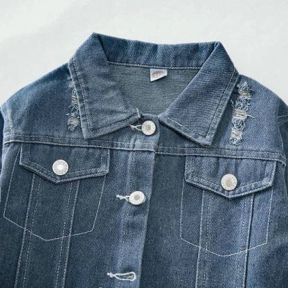 Toddler Kid Multicolor Flower Print Denim Jacket - image 3