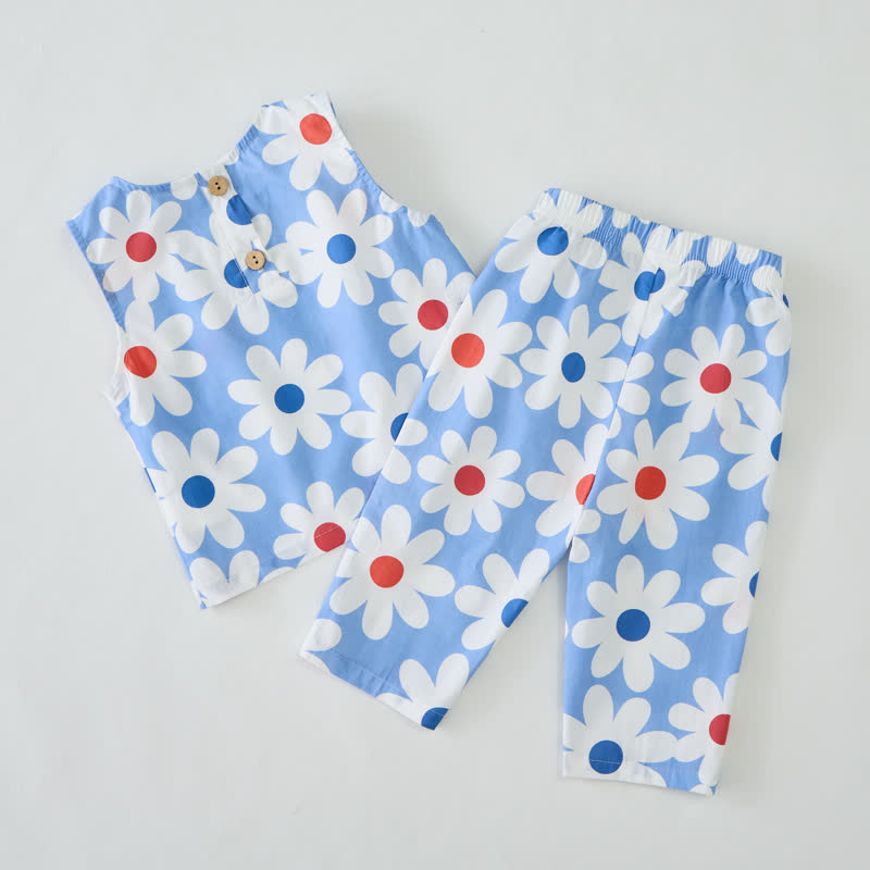 Baby White Daisy 2-Piece Sleeveless Set - image 3