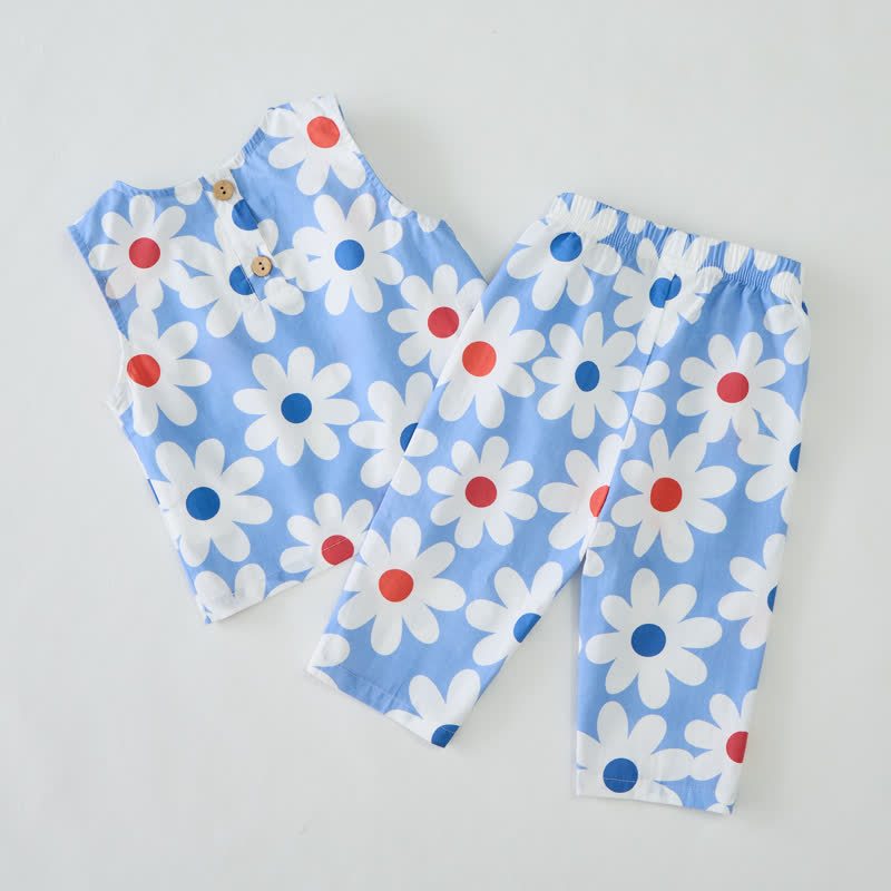 Baby White Daisy 2-Piece Sleeveless Set - image 3