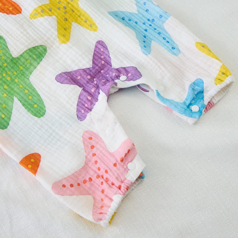 Baby Colorful Starfish Romper with Hat - image 5