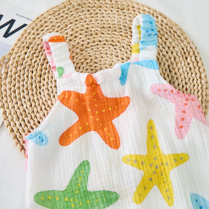Baby Colorful Starfish Romper with Hat - image 4