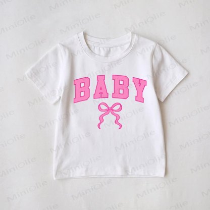 MAMA/BABY Family Bowknot Matching T-Shirt - White - Baby T-Shirt: 3-5T - image 2