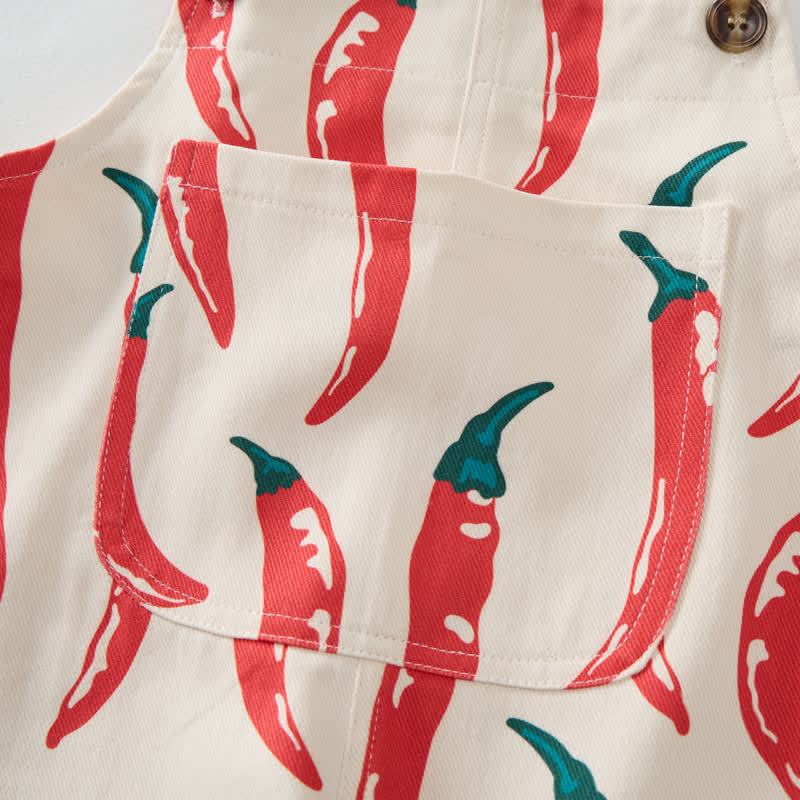 Baby Toddler Pepper White Overalls  - image 5