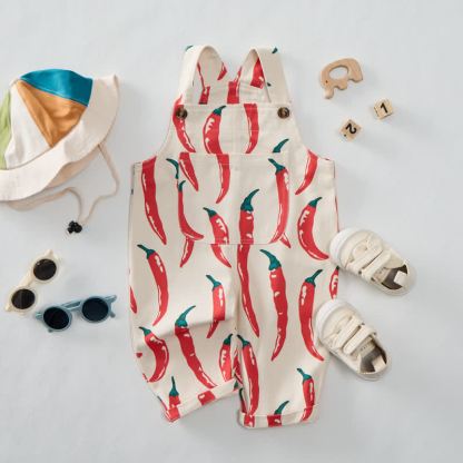 Baby Toddler Pepper White Overalls  - image 2