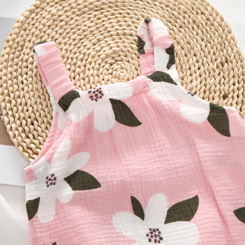 Baby White Flower Romper with Hat - image 4