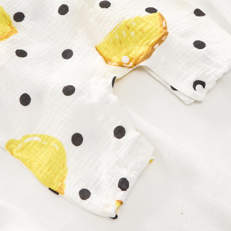 Baby Lemon & Polka Dot Romper with Hat - image 6