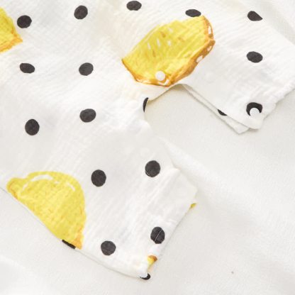Baby Lemon & Polka Dot Romper with Hat - image 6