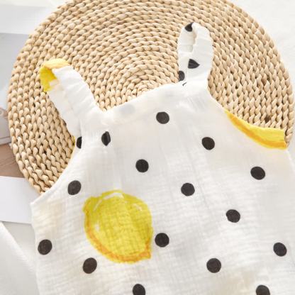 Baby Lemon & Polka Dot Romper with Hat - image 4