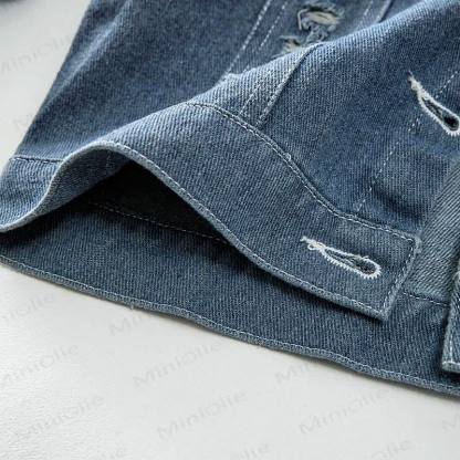 JUST A BOY WHO LOVES TRUCKS EXCAVATORS TRACTORS Toddler Kid Denim Jacket - image 5