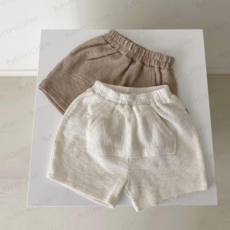 Baby Cotton Solid Color Ribbed Shorts or Tee - image 1