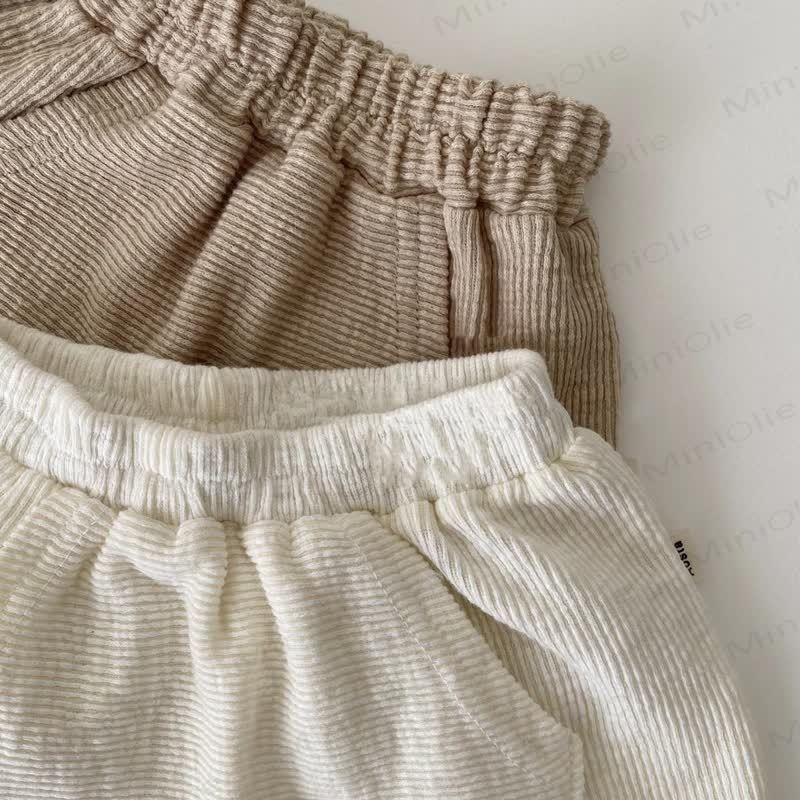 Baby Cotton Solid Color Ribbed Shorts or Tee - image 6