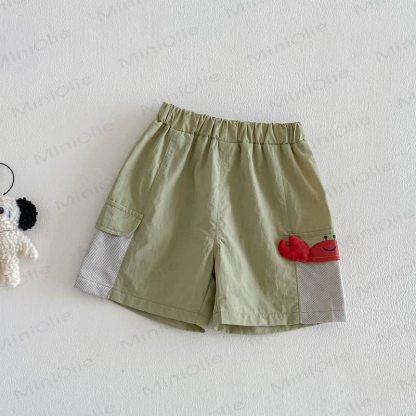 Baby Toddler Cotton Stripe T-Shirt or Solid Color Shorts - Green Shorts - 4-5T - image 7
