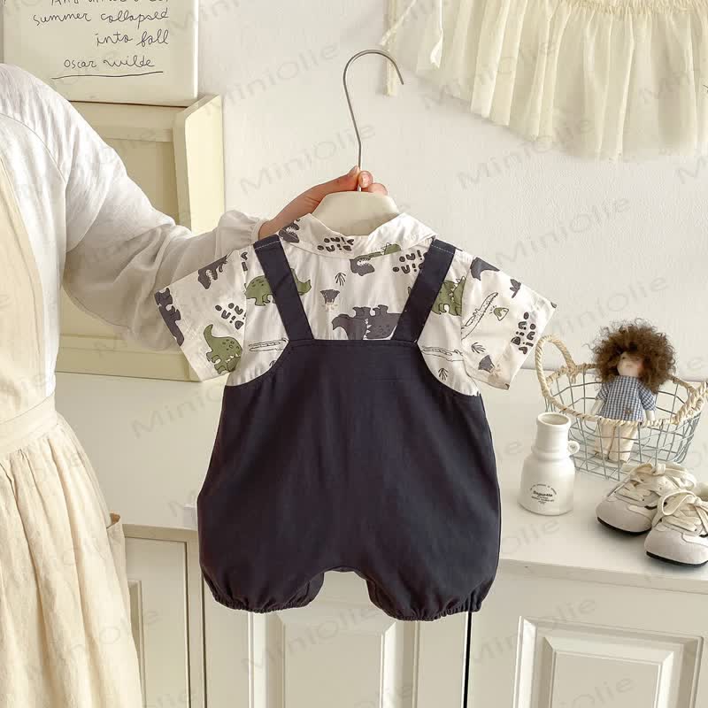 Baby Boy Dinosaur Print Romper - image 2