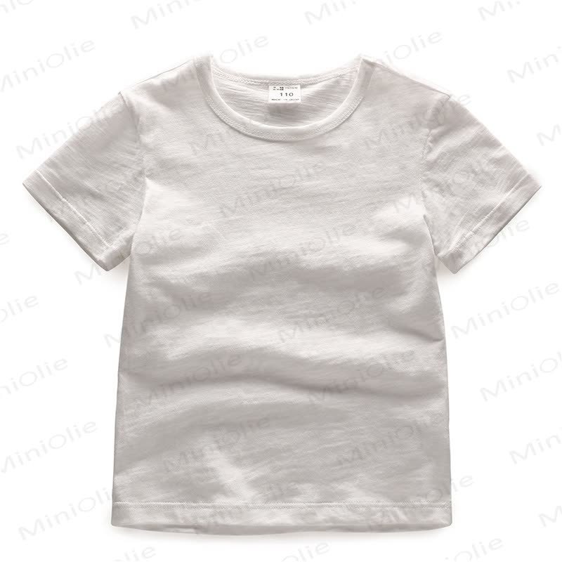 Toddler Solid Color Crewneck Tee - White - 7-8T - image 2