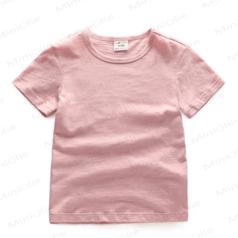 Toddler Solid Color Crewneck Tee - Pink - 7-8T - image 3