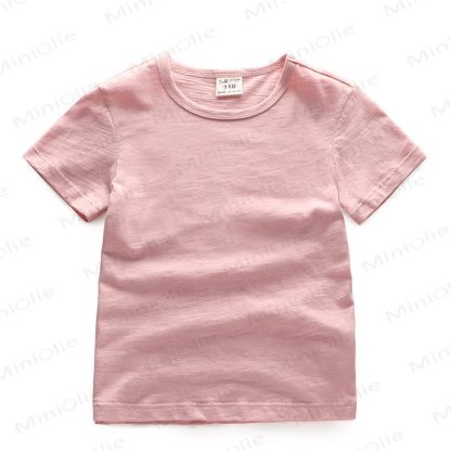 Toddler Solid Color Crewneck Tee - Pink - 7-8T - image 3