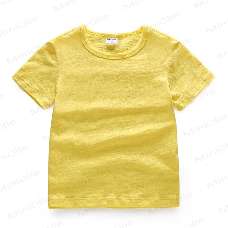 Toddler Solid Color Crewneck Tee - Yellow - 7-8T - image 4