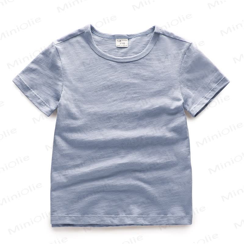Toddler Solid Color Crewneck Tee - Gray-Blue - 7-8T - image 5