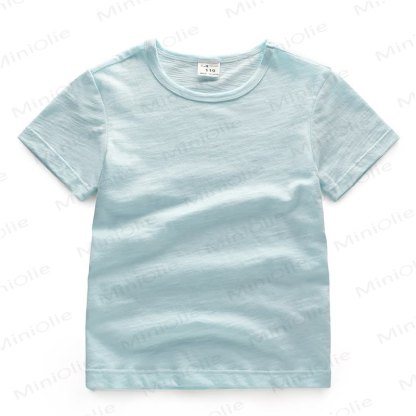 Toddler Solid Color Crewneck Tee - LightBlue - 7-8T - image 6