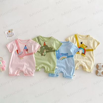 Baby Animal Short-sleeve Romper - image 1