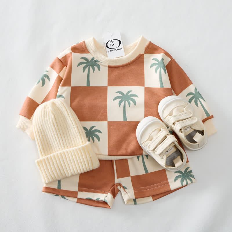 Baby Checkered Coconut Tree White 2-piece Set - image 2