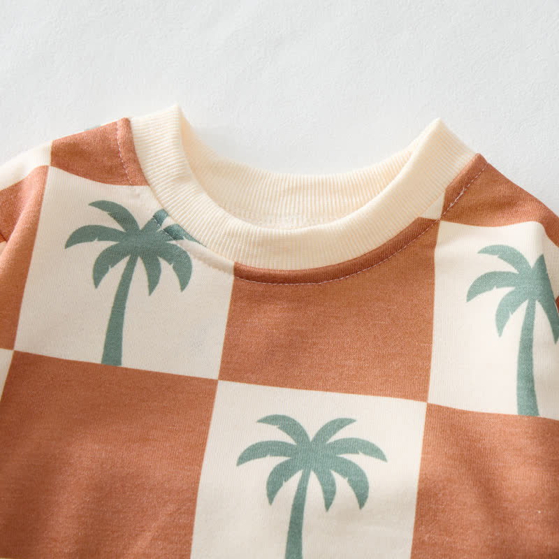 Baby Checkered Coconut Tree White 2-piece Set - image 3