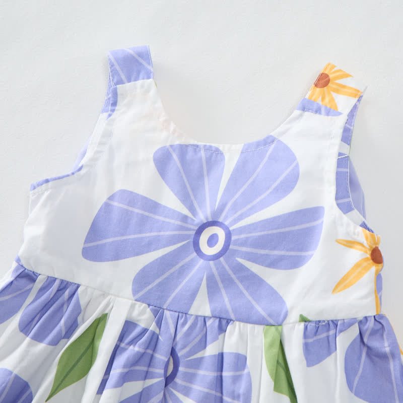 Baby Flowers Art Dress with Hat - image 5