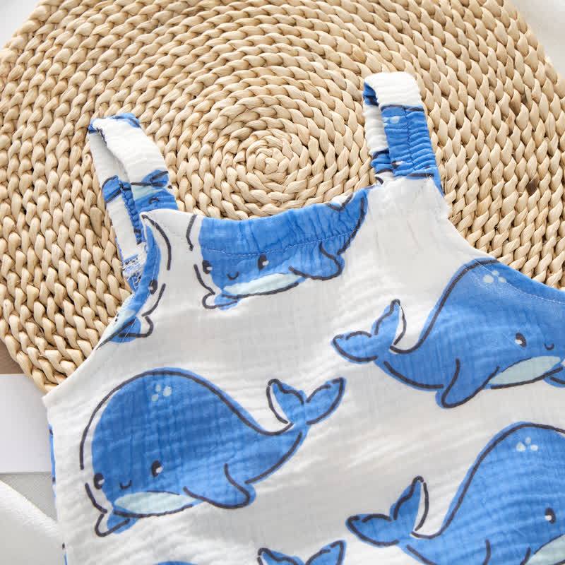 Baby Lovely Whale White Romper with Hat - image 4