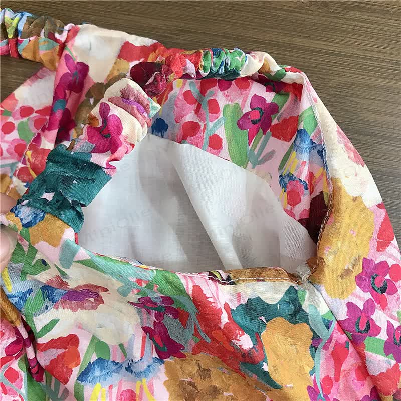 Toddler Girls Cotton Floral Multicolor Sleeveless Dress - image 5