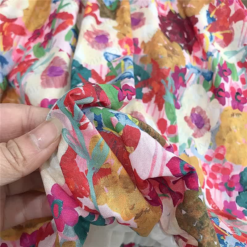 Toddler Girls Cotton Floral Multicolor Sleeveless Dress - image 6