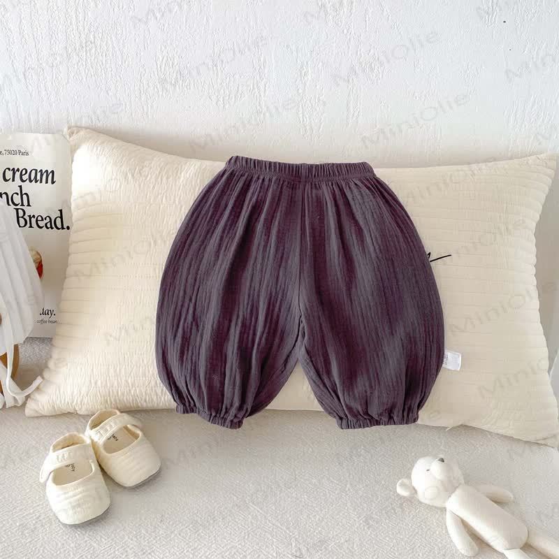 Baby Cotton Solid Color Pants - Grey - 2-3T - image 4