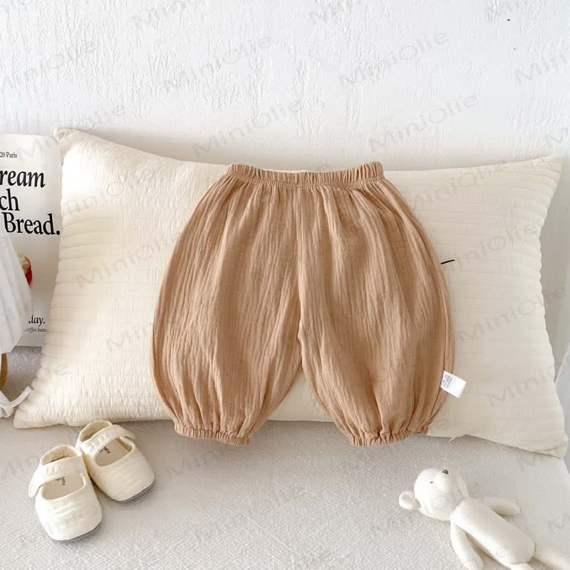 Baby Cotton Solid Color Pants - Khaki - 2-3T - image 5