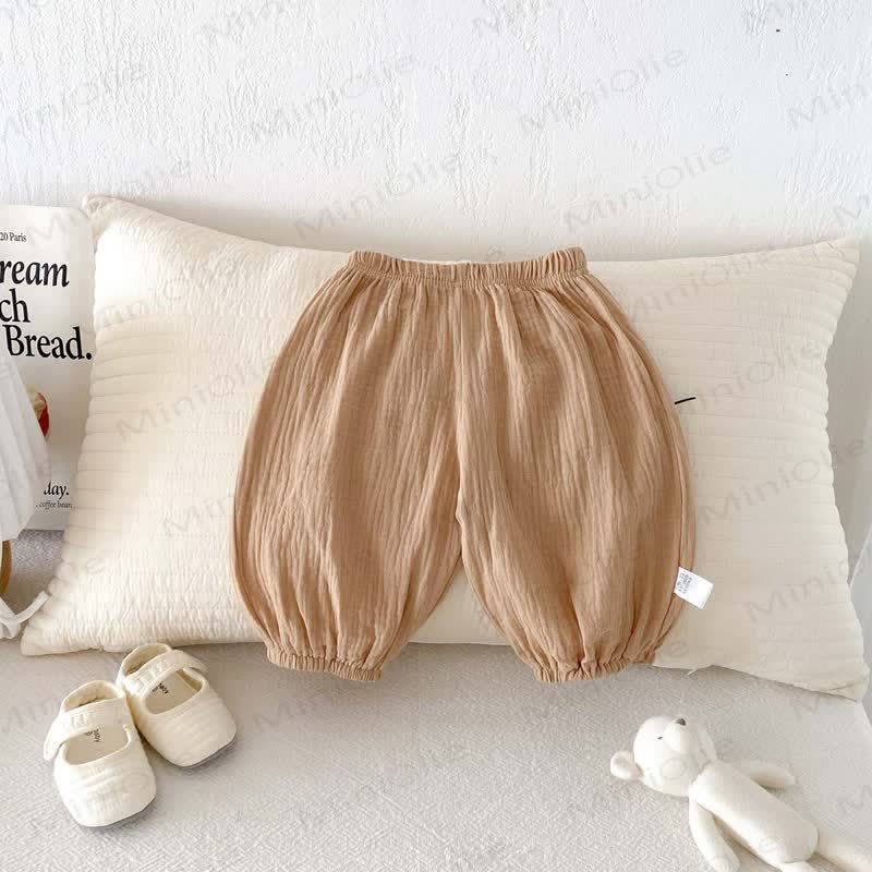 Baby Cotton Solid Color Pants - Khaki - 2-3T - image 5